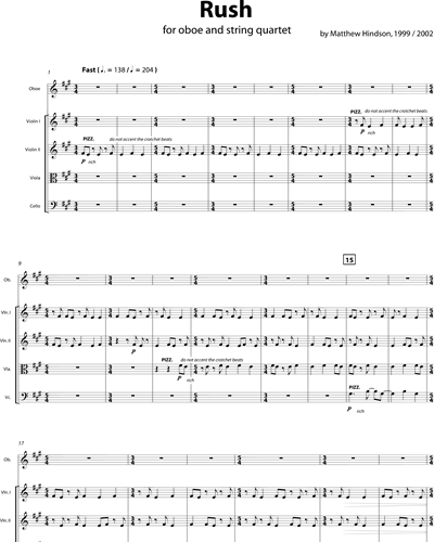 Rush Ob Strq Sheet Music By Matthew Hindson Nkoda Free Days Trial