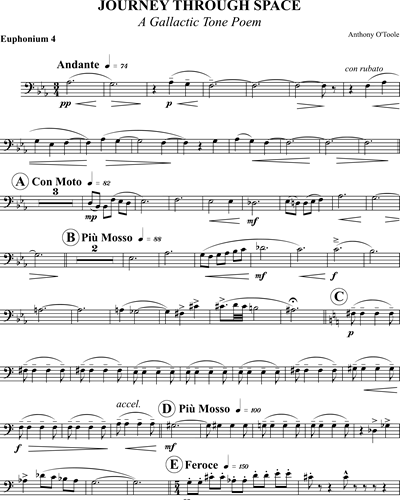 Journey Through Space Euphonium 2 Sheet Music By Anthony O Toole