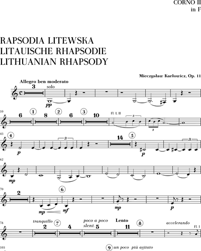 Lithuanian Rapsody, op. 11 [Critical Edition]