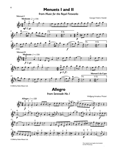 Menuets 1 - 2 (from 'Music For The Royal Fireworks') & Allegro