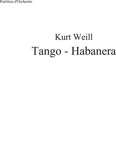 Tango-Habanera (Youkali)