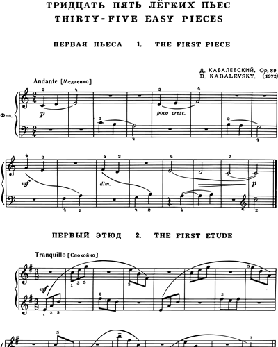 35 pièces faciles, Op. 89