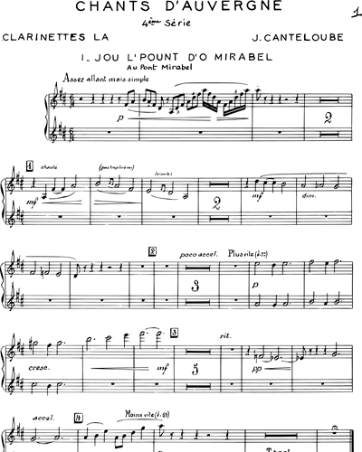 Clarinet 1 in A