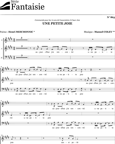 Une petite joie - choir part