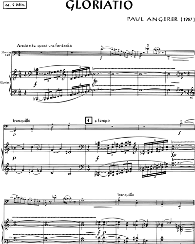 Gloriatio for Double Bass and Chamber Orchestra