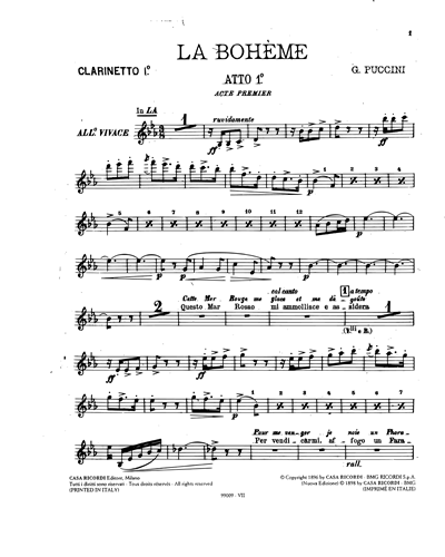 Clarinet in Bb 1/Clarinet in A 1