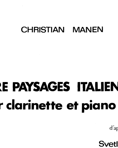 Quatre Paysages Italiens