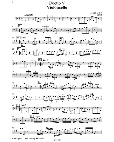 Six Easy Duettos, Op. 3 (Nos. 5-6)