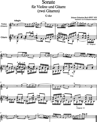 Sonate G-dur BWV 1021