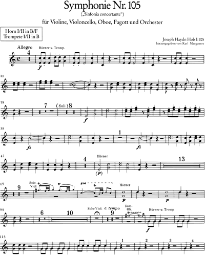 Sinfonia concertante B-dur Hob I:105