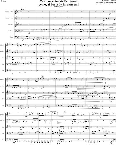 Canzona e Sonate per Sonare con ogni Sorte de Instrumenti