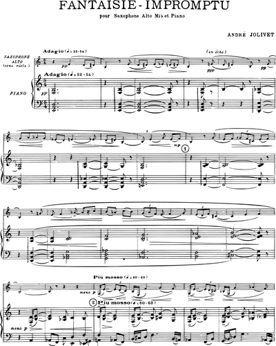 Fantasie-Impromptu pour Alto Saxophone et Piano