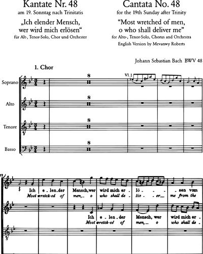 Kantate BWV 48 „Ich elender Mensch, wer wird mich erlösen“