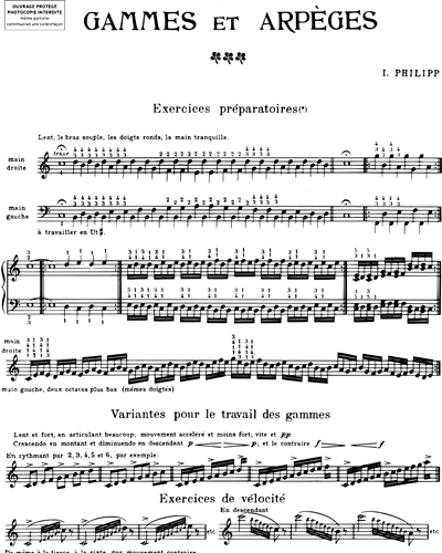 lanzamiento profundo Morbosidad Gammes et arpèges pour piano Piano Sheet Music by Isidor Philipp | nkoda