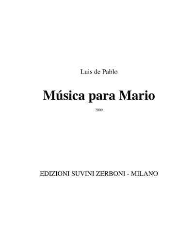 Musica para Mario