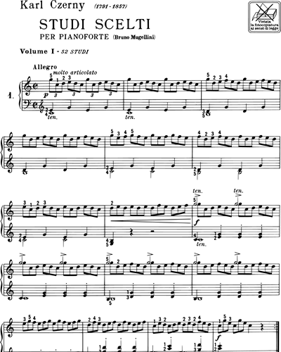 Studi scelti per pianoforte Vol. 1