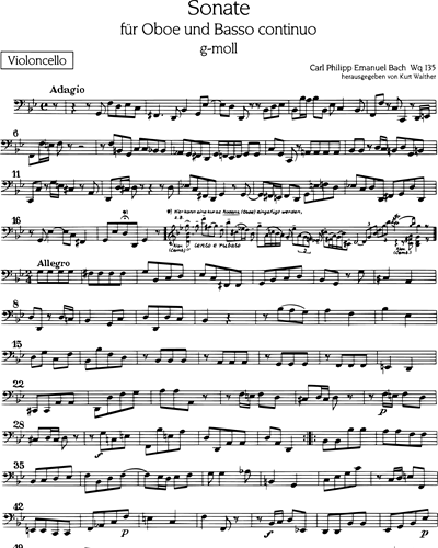 Sonate g-moll Wq 135