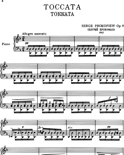 Toccata für Klavier Op. 11