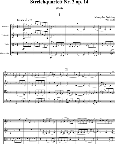 String Quartet No. 3, op. 14