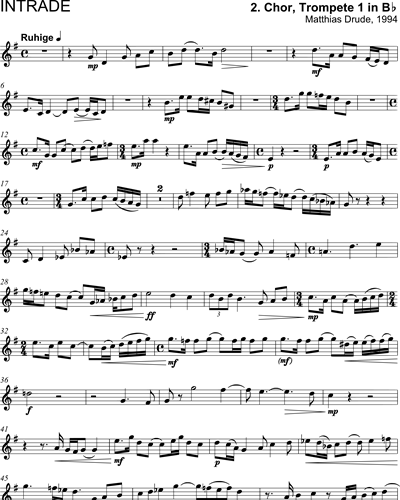 [Choir 2] Trumpet in Bb 1/Trumpet in C 1 (Alternative)