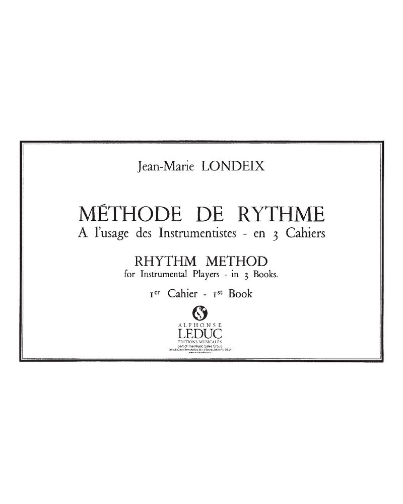 Méthode de rythme, 1er cahier