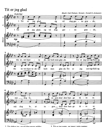6 Sange af Thomas Laub og Carl Nielsen