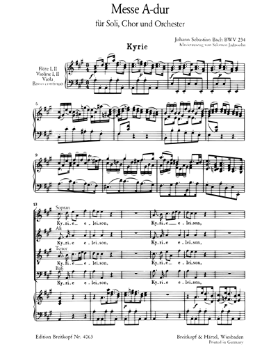 Messe A-dur BWV 234