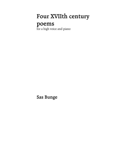 Four XVIIth century poems