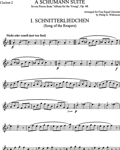 A Schumann Suite for Clarinet Quartet Op. 68