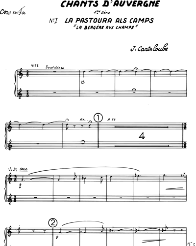 Chants d'Auvergne, Series 1 (complete)