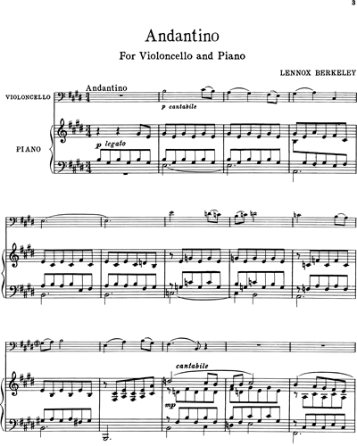 Andantino, Op. 21 No. 2a