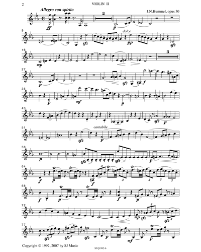 String Quartet in E flat Major, Op. 30 No. 3
