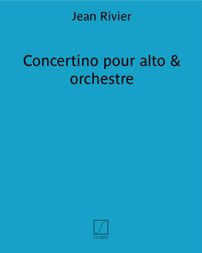 Concertino pour alto & orchestre