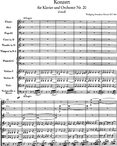 Klavierkonzert [Nr. 20] d-moll KV 466