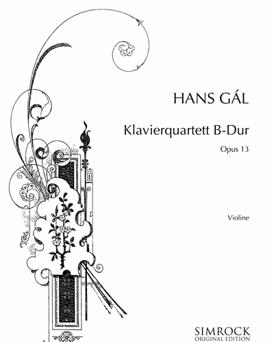 Piano Quartet B-flat major, op. 13