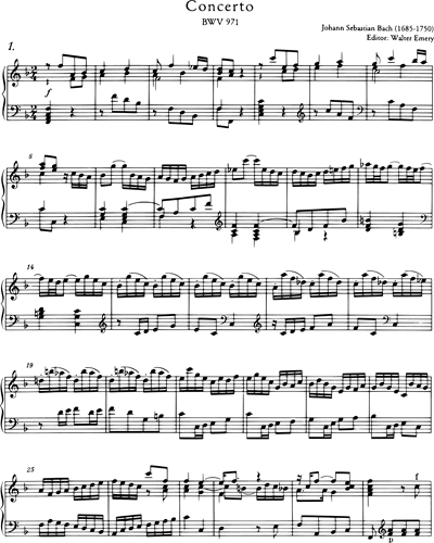 Italian Concerto BWV 971