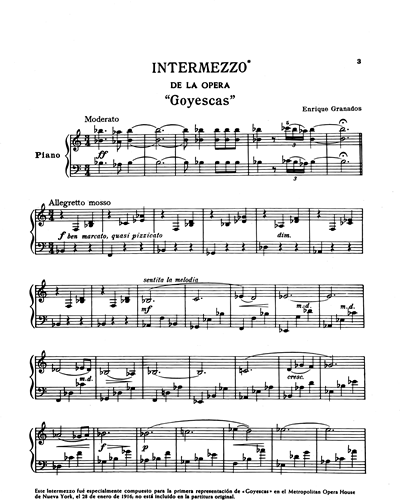 Intermezzo (de la ópera "Goyescas")