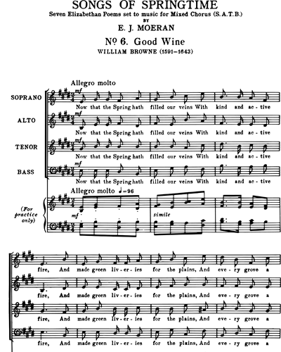 Good Wine (No. 6 from "Songs of Springtime")