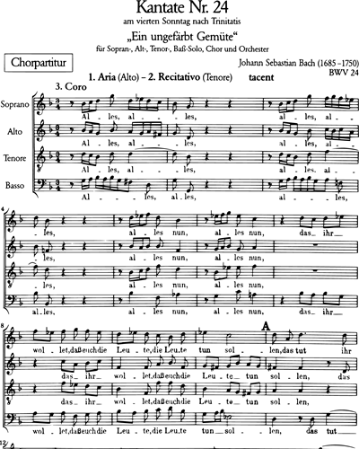 Kantate BWV 24 „Ein ungefärbt Gemüte“