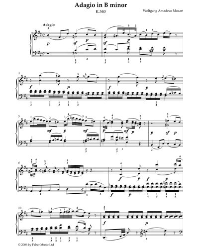 Adagio in B Minor K.540