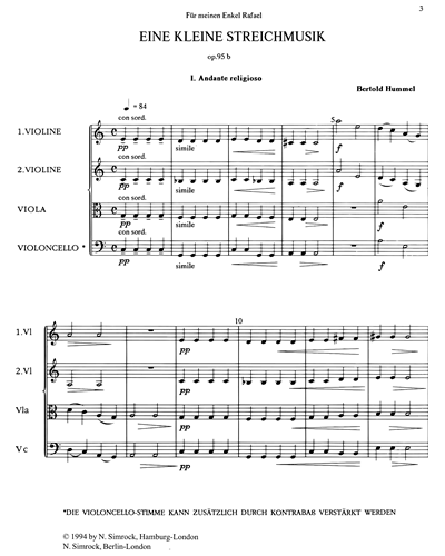 A Little String Music, op. 95b