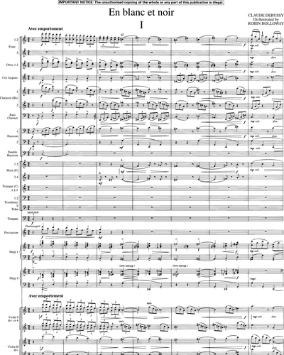 En Blanc et Noir [Arranged for Orchestra]