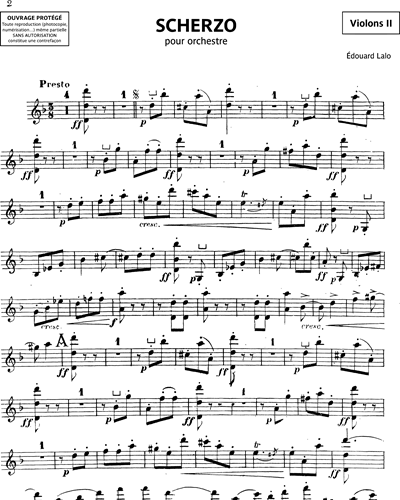 Scherzo - Pour orchestre