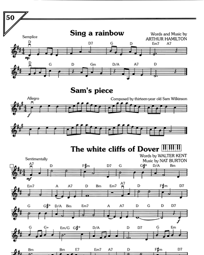Sing A Rainbow/Sam's Piece/The White Cliffs Of Dover