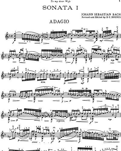 Six Sonatas and Partitas for Violin