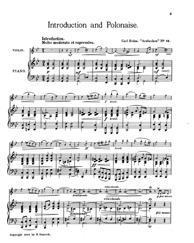 Introduction and Polonaise in G minor (from "Arabesken No. 12")