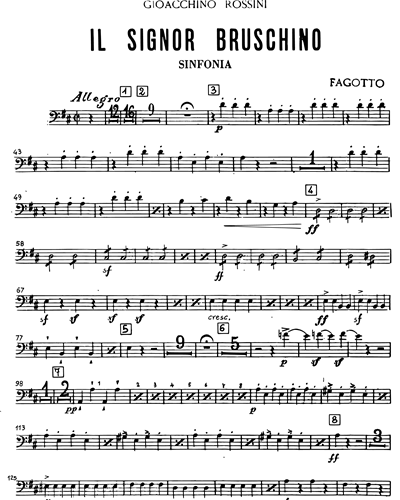 Il signor Bruschino [Critical Edition] - Sinfonia