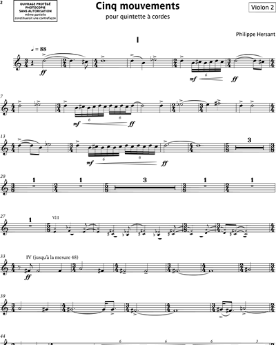 [String Quintet] Violin 2