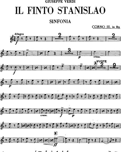 Il finto Stanislao - Sinfonia