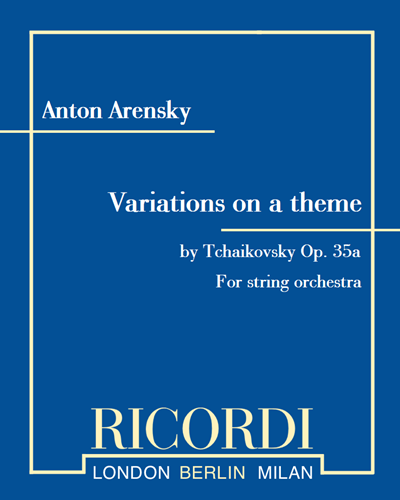 Variations on a theme by Tchaikovsky Op. 35a